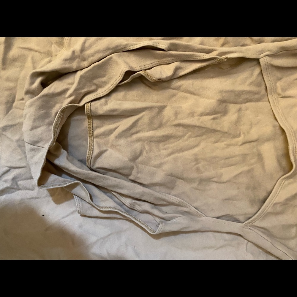 American Apparel split ponte dress NUDE - Picture 3 of 6